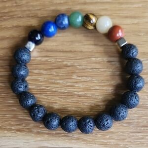 Chakra Bracelet, Stretch, Hand Crafted